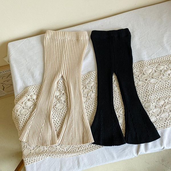

trousers enkelibb kids girl fashion knit pants for autumn or winter baby lovely bell-bottomed wide-leg bottoms, Blue