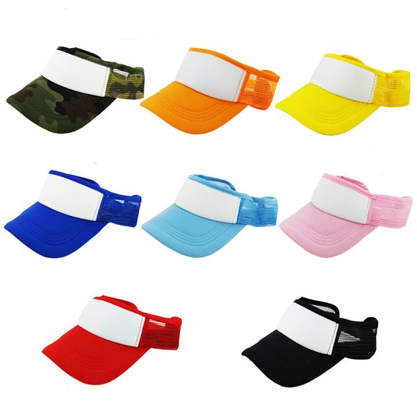 Sublimazione Cappello vuoto fai-da-te Bomboniera Stampa a trasferimento termico termico Cappuccio Sublimazioni Cappelli vuoti Cappelli per adulti Colorblock Cappelli pubblicitari in rete LOGO personalizzato ZYY1034