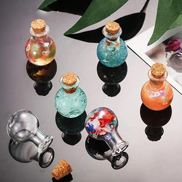 

storage bottles & jars mini clear glass message vials cork ser vial wishing drift bottle container decoration crafts