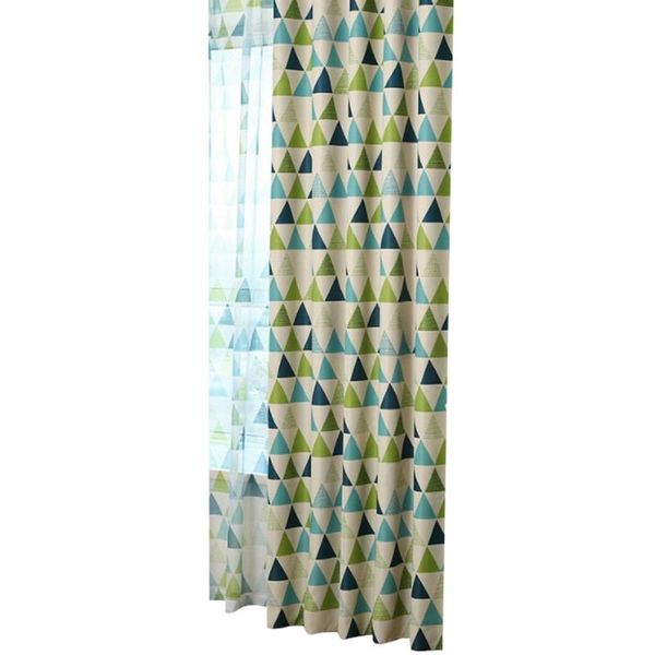 

curtain & drapes -geometric blackout curtains room darkening cloth window triple-cornered printed living kids sheer