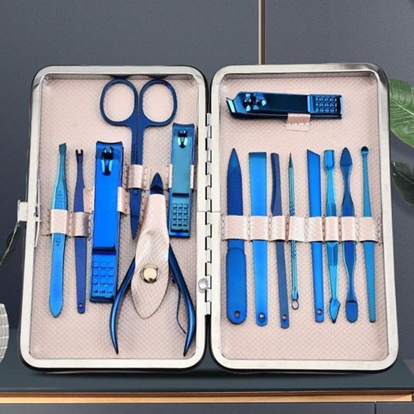

nail art kits reflective colorful titanium clipper set professional stainless steel tools manicure pedicure care