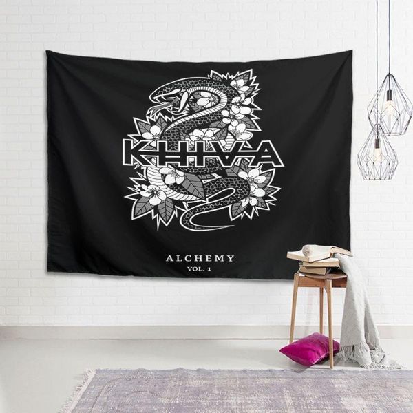 

tapestries peceeta snake wall hanging tapestry art for bohemian decor white 91x59 inch"]