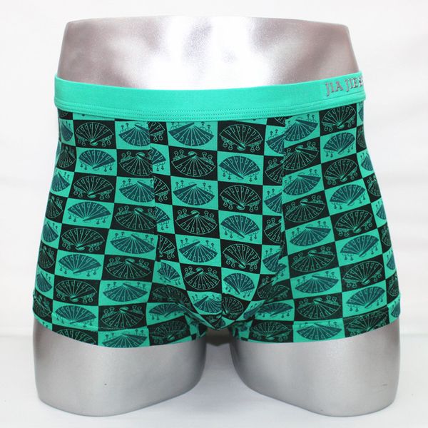 

breathable men's underwear printed modal boxer straight, Black;white