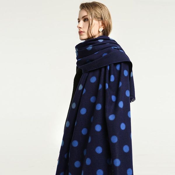 

scarves 1pcs cashmere scarf long muffler ombre dot pattern ladies geometric wraps slamic shawl muslim hijab, Blue;gray