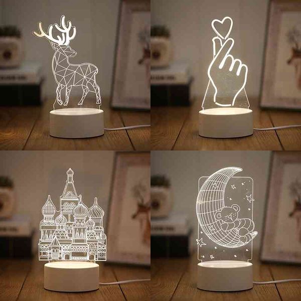 

creative 3d small led decorative table new strange gift night lamp