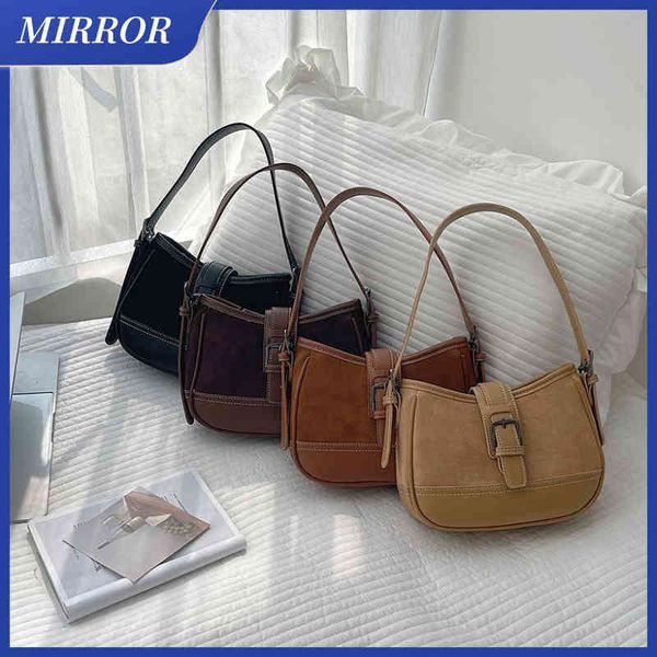 

mirror evening bag ladies fashion designer leather handbag shoulder solid color plush underarm wallet