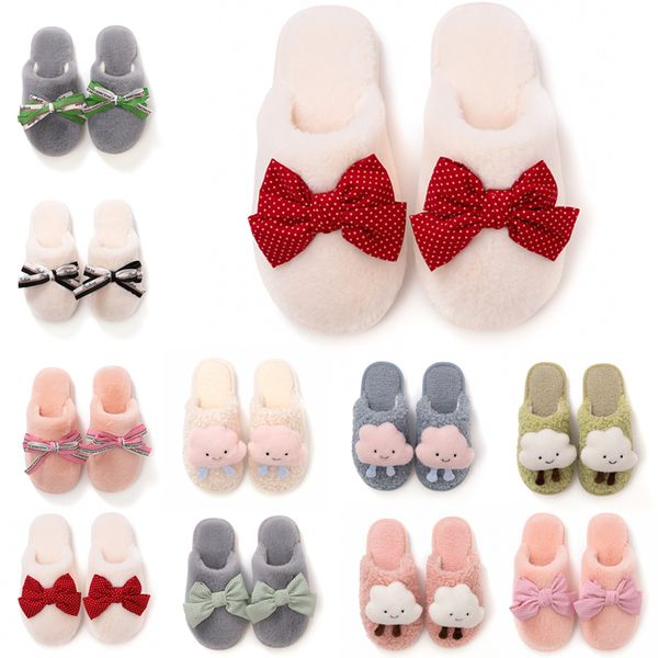 

ale winter fur slippers for women pink white snow cute slides indoor house fashion outdoor girls ladies furry slipper soft shoes, Black