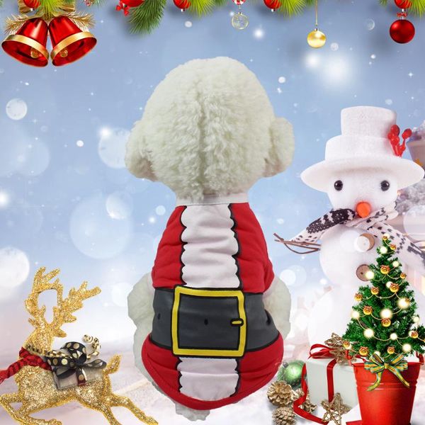 

dog apparel keeping warm pet shirt for christmas decoration dogs clothing vest polyester t-shirt puppy santa claus costume