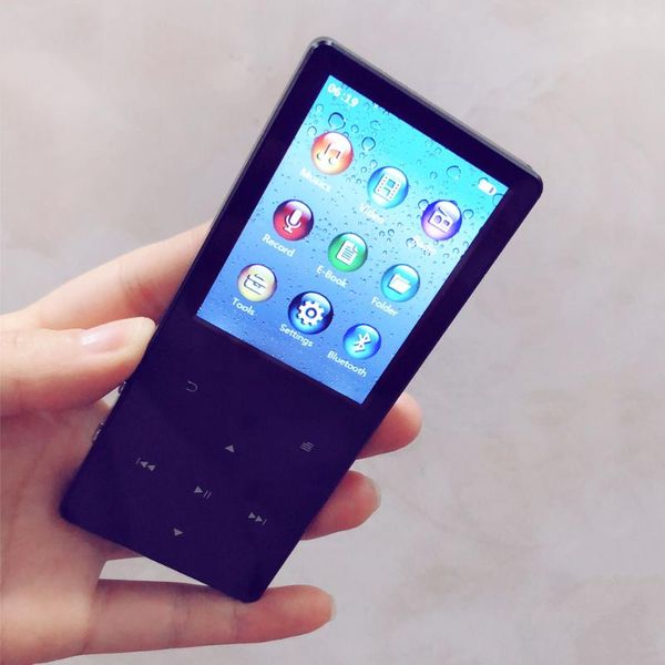 

& mp4 players mp3 player with bluetooth hifi lossless mini touch key music fm radio speaker headphones, sport metal walkman