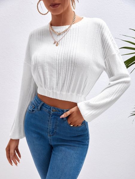 

drop shoulder crop sweatshirt b7yd#, White;black