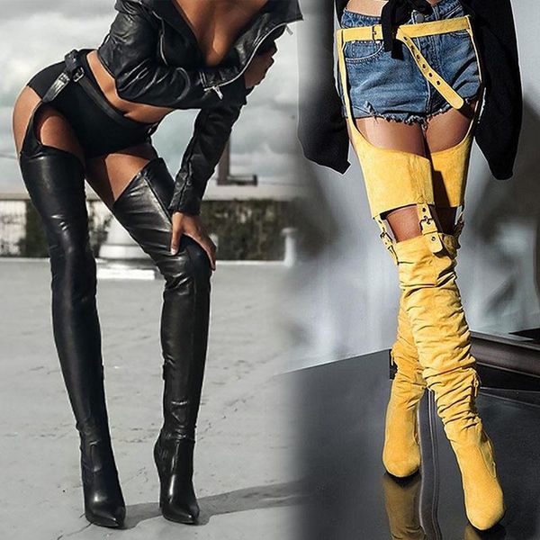 

boots super high heel will code women's shoes tape nightclub personality, Black