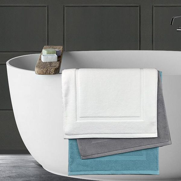 

towel 2pcs ground bathroomtowels 100% cotton el thickened step on strong water absorption 50x80cm white gray green