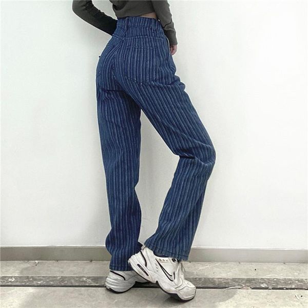 

ladies casual fashion high waist striped pants stylish for shopping daily wear women's & capris, Black;white