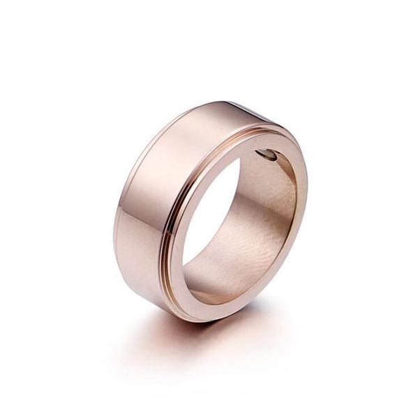

wedding rings fashion germanium health magnet for women ethnic stainless steel rose gold finger party jewelry accessories, Slivery;golden