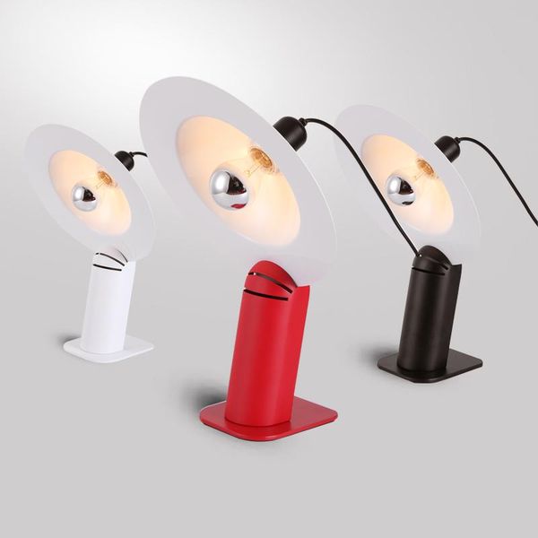 

table lamps designer post-modern adjustable lamp red/black/white lampshade home decor study children's room bedroom bedside model