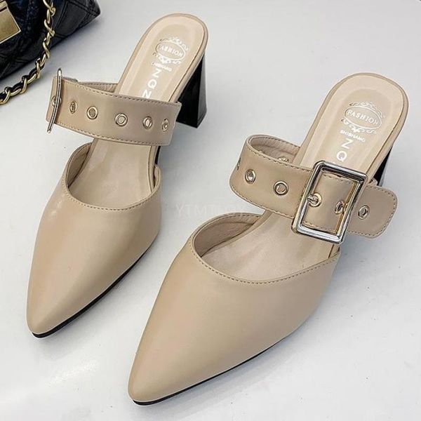 

sandals punk shoes high heels platform women summer romanas beach slippers zapatillas mujer casa sliders, Black