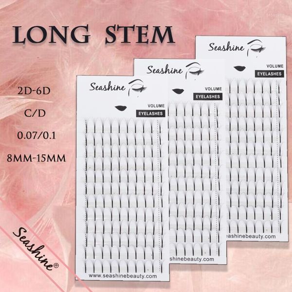 

seashine sell russia volume lashes extension 2d-6d indivdiual premade fans long stem supplies oem1