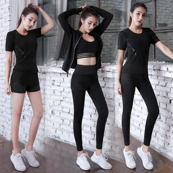 

two piece dress the lady suit set women's high waist slimming speed-drying clothes size running wear fitness of five, White