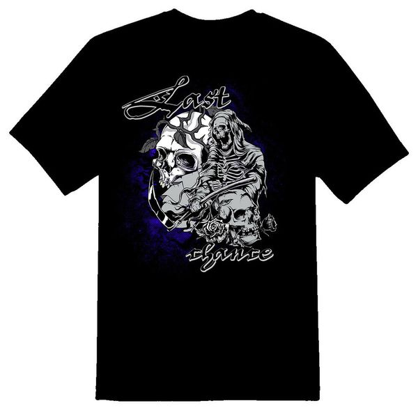 

last chance skulls reaper black or white tee, White;black