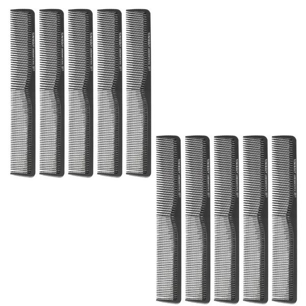 

hair brushes 10pcs of one set dense tooth comb tip tail multifunctional groomer styling for home man woman salon, Silver
