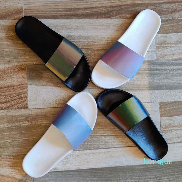 

designer- fashion slide sandals slippers for men women beach flip flops slipper, Black