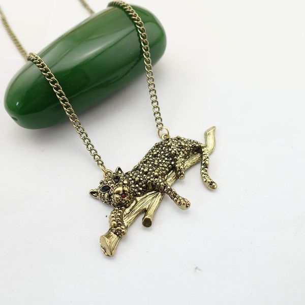 

vintage leopard necklace jewelry wholesale to undertake sample orders, Silver