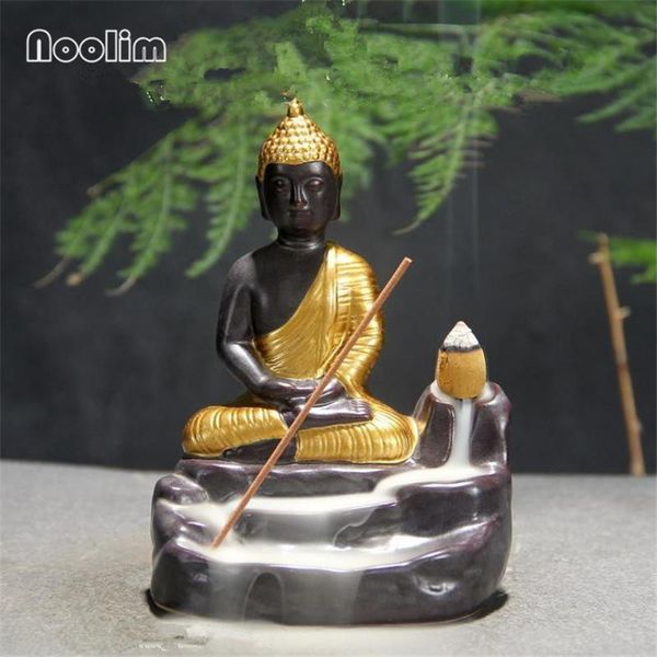 

fragrance lamps buddha backflow incense burner ceramic smoke waterfall holder censer home decor