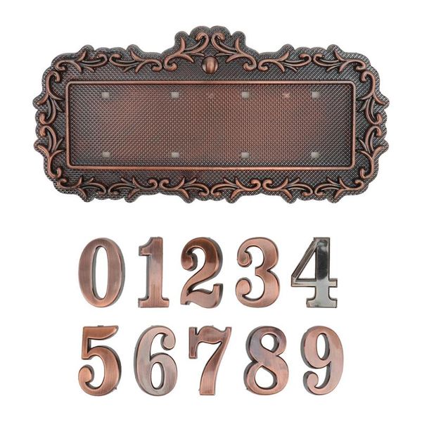 

wallpapers 1 set of decorative number doorplate el relif 3d sign bronze