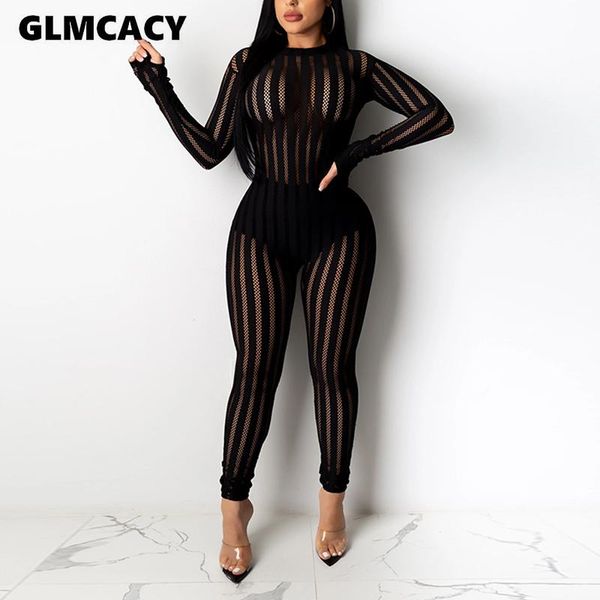 

women's jumpsuits & rompers women long sleeve club jumpsuit solid black night out slim fit skinny plus size overall, Black;white