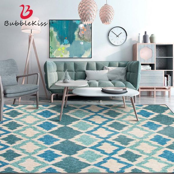 

carpets bubble kiss nordic style home carpet cyan green geometric pattern rugs for modern living room foldable bedside floor