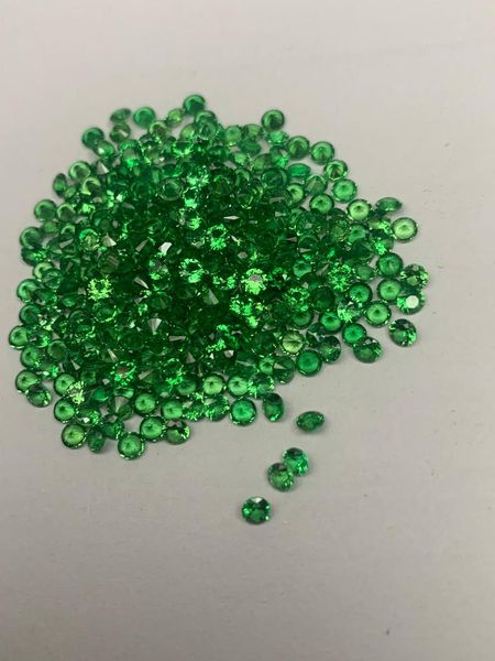

other natural tasvorite green 0.70-2.0mm machine cut round gemstone for jewelry making