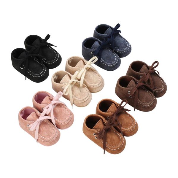 

first walkers baby girls boys shoes high ankle sneakers anti-slip soft sole moccasins tie-up infant prewalkers 0-18months