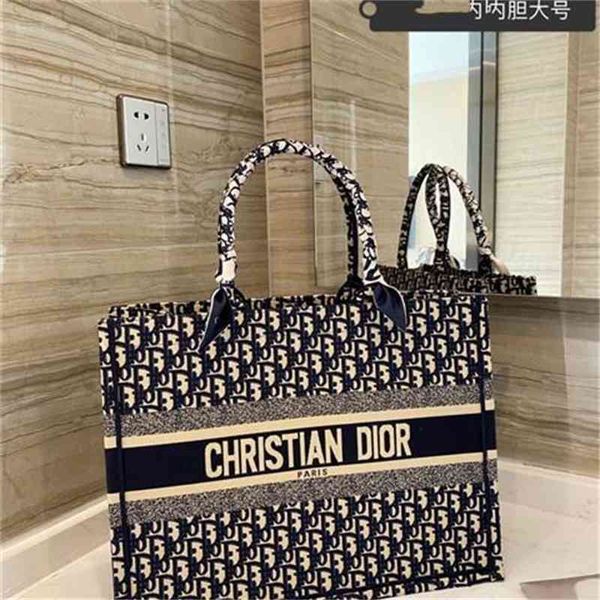 

d2021 latest letter embroidery classic tote fashionable one shoulder portable women's shopping bag