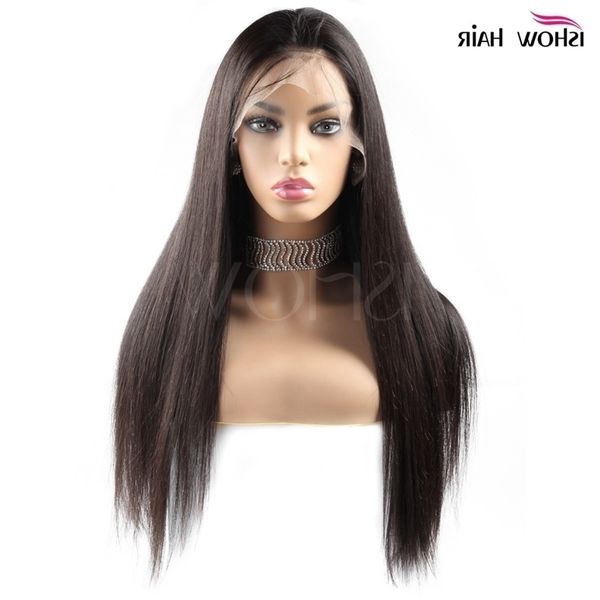 

real straight half headgear straight hair 13 * 4 lace, Black