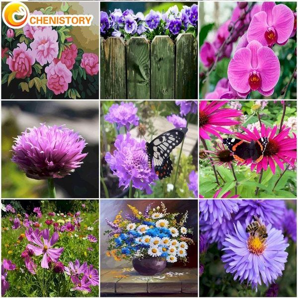 

paintings chenistory frame diy oil paint by numbers flowers landscape painting for adults on canvas handpainted home decor gift