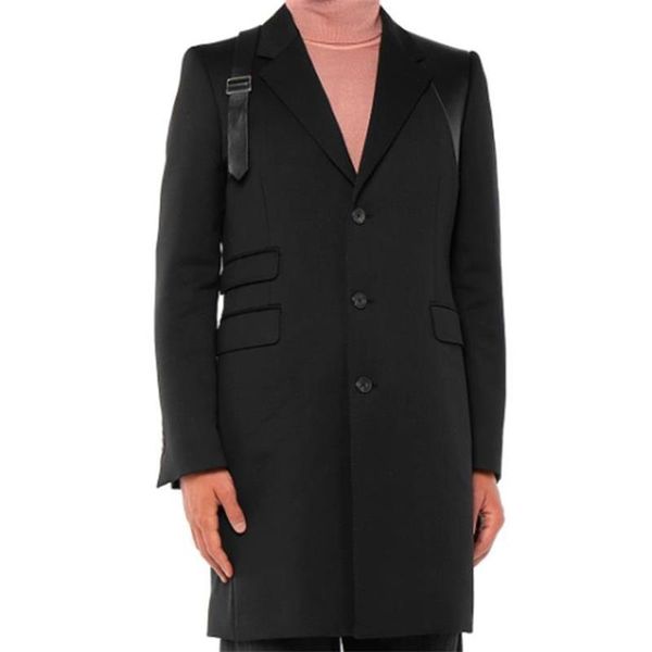 

men's suits & blazers medium and long casual coat spring autumn loose suit youth solid color versatile fashion, White;black