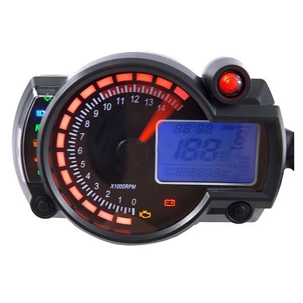 Einstellbarer digitaler Motorrad-Tachometer, LCD-Digital-Kilometerzähler