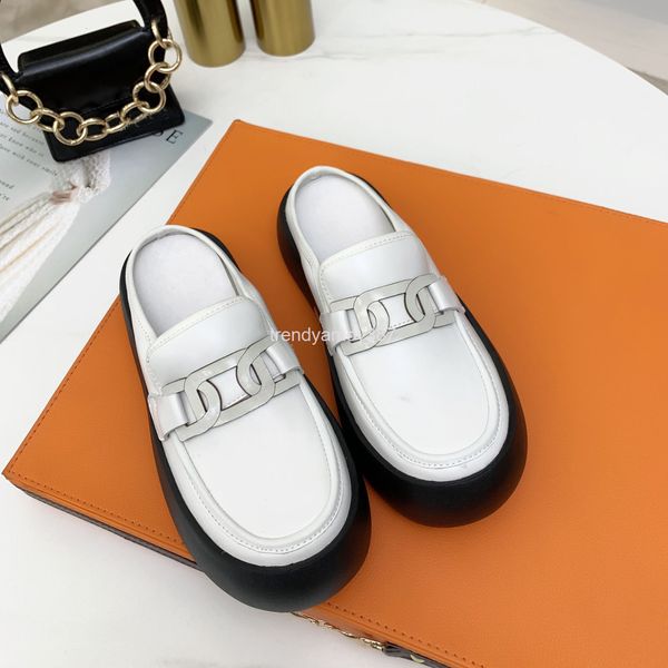 

slippers half baotou slippers women wear soft and comfortable thick soled cool temperament women's muller shoes big head, Black