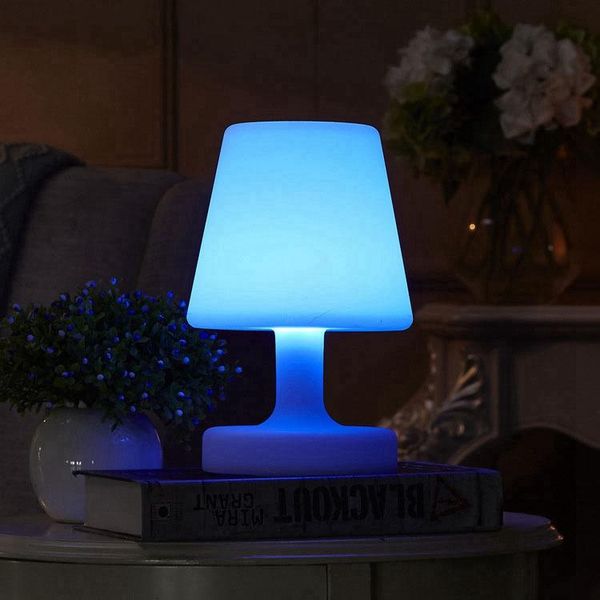 

roll plastic creative table lamp charging bar remote control 7 colourful lights usb small night camp furniture