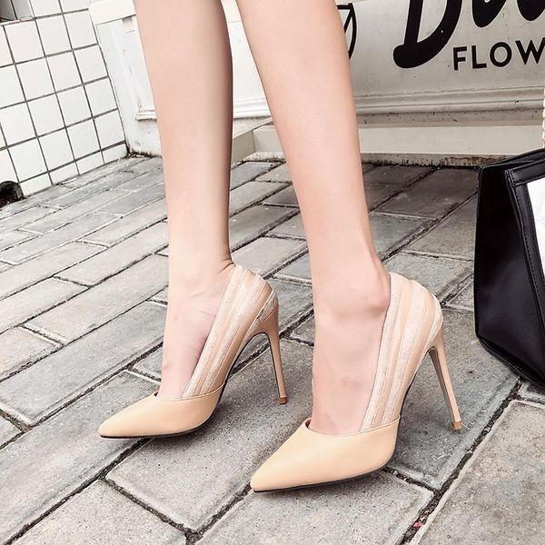 

dress shoes high heels women pumps 11cm woman pointed toe wedding party stilettos black nude stiletto