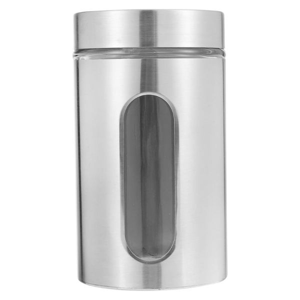 

storage bottles & jars 1 pc kitchen visible stainless steel tank food container