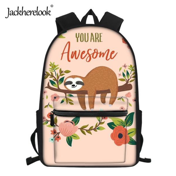 

backpack jackherelook teenagers childrens cute school cartoon sloth design for woman's fashion casual shoulder bag