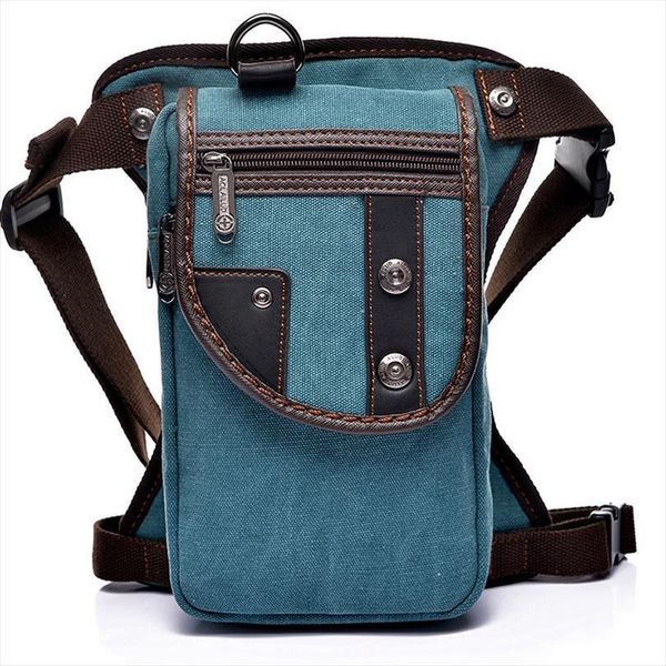 

fashion vintage waterproof canvas waist bag pack leg casual men fanny trunk military bum thigh hip