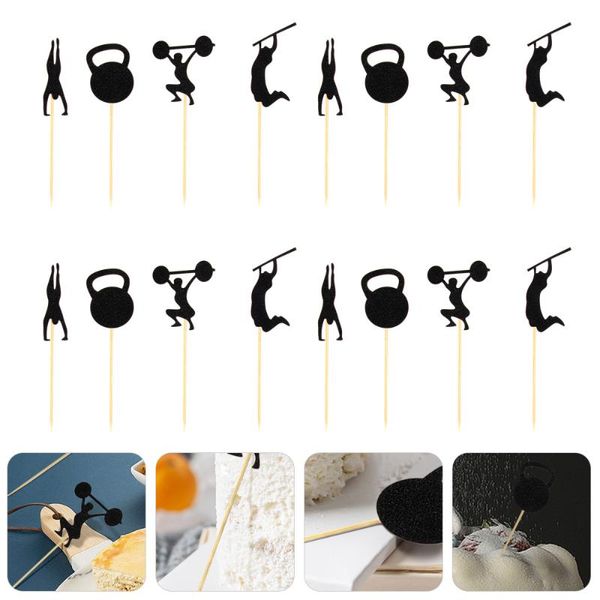 

other festive & party supplies 48pcs gym theme cake ers creative decoration picks cupcake adornment favors for fitness