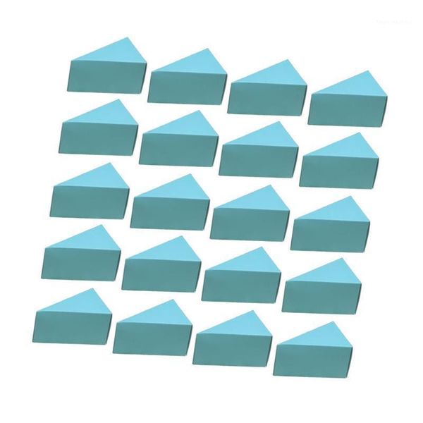 

gift wrap 50pcs triangle cake boxes creative candy box practical sugar container lovely presents cases for home party (sky-blue)1