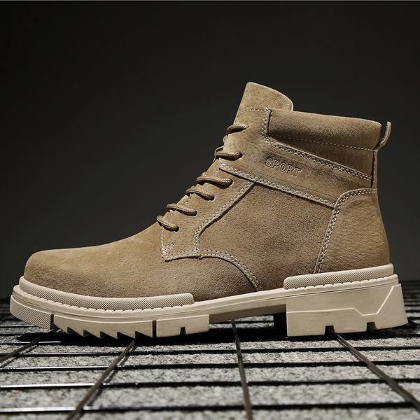 

men's martin boots fashion trend versatile, Black