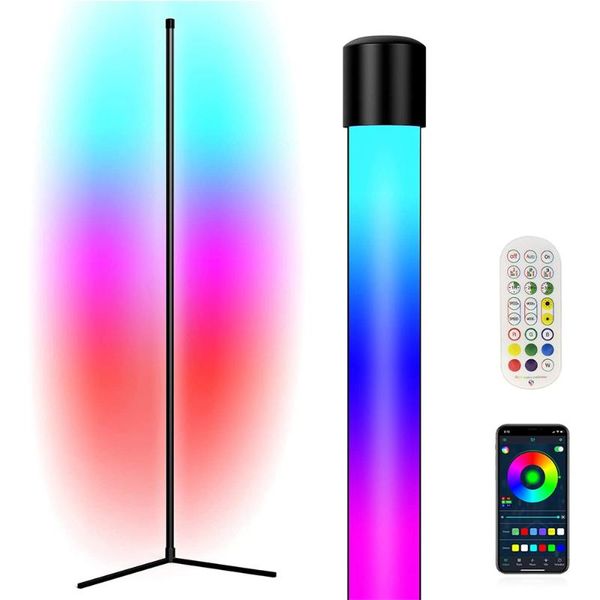 

wall lamp modern led corner floor bluetooth app remote control rgb atmosphere light usb powered for bedroom living room decoration