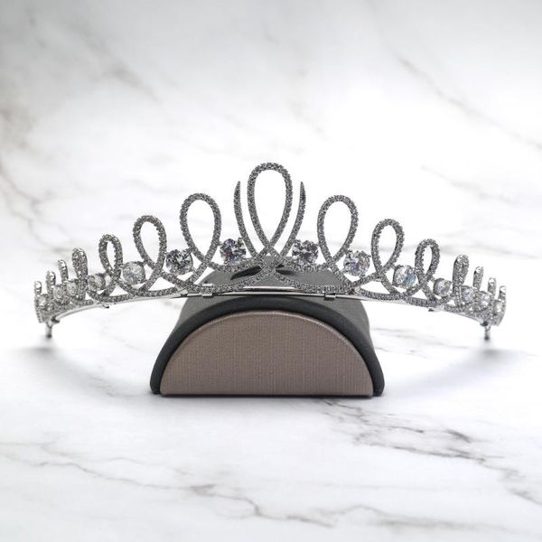 

hair clips & barrettes tirim water drop crown european bride tiara accessories bridal cz crystal wedding engagement girl women jewelry, Golden;silver