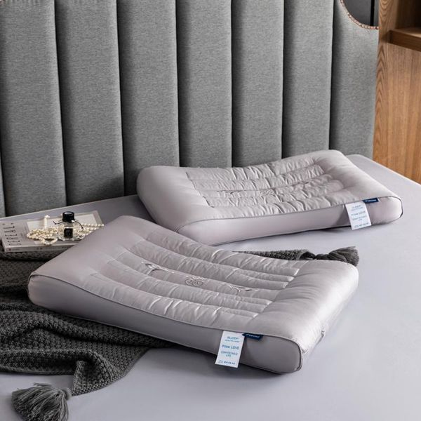 

pillow 1pc neck healthcare semen cassia +polyester filling 48*74cm sleeping pillows jacquard cotton face cushion home bedding
