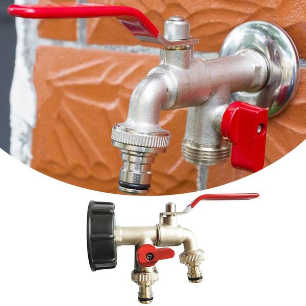 

watering equipments for 640l - 1000l ibc tank adapter s60x6 to brass tap 1/2" replacement valve fitting parts home garden water connect